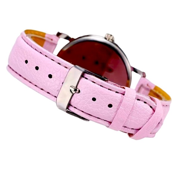 Watch Statement Watch Chunky Quartz Analog Adjustable Band Barbie Pink Women OS - Picture 2 of 16